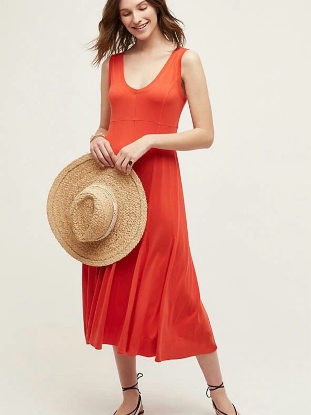 Anthropologie Maeve Orange Abroad Dress XSmall